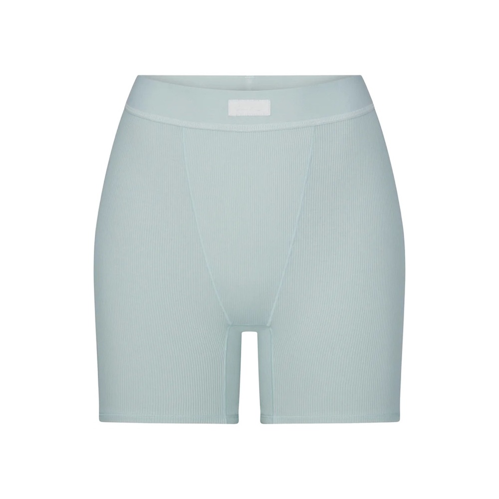 Skims Cotton Rib Boxer - Frost